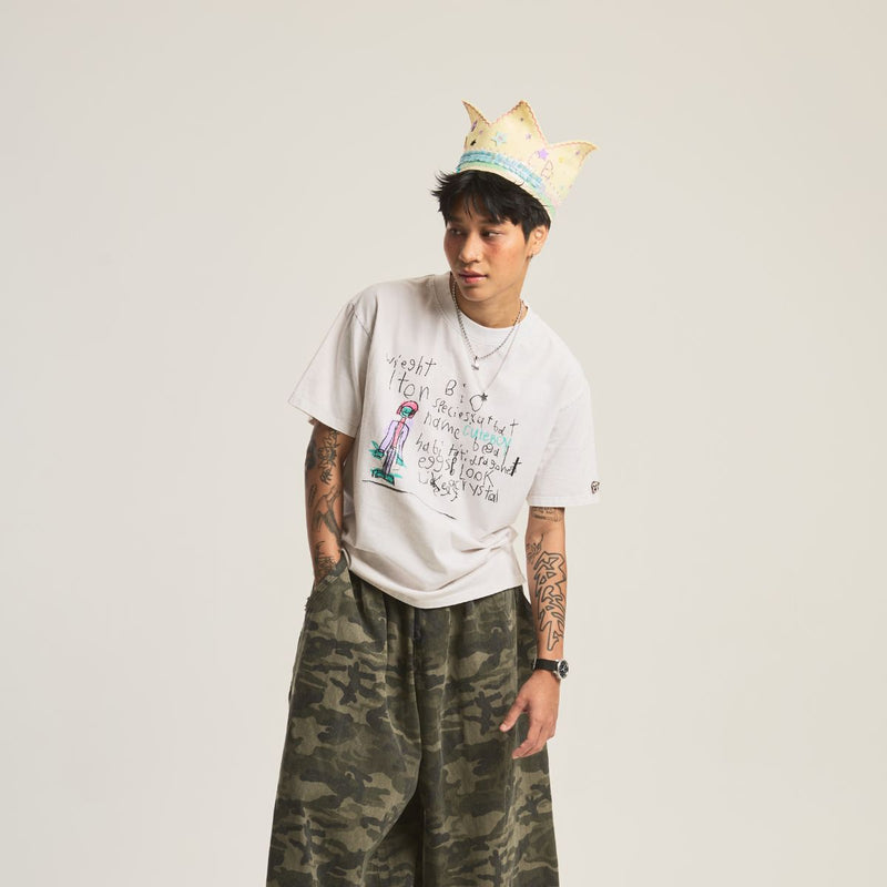 Queen Cat Bat [Washed White] T-Shirt