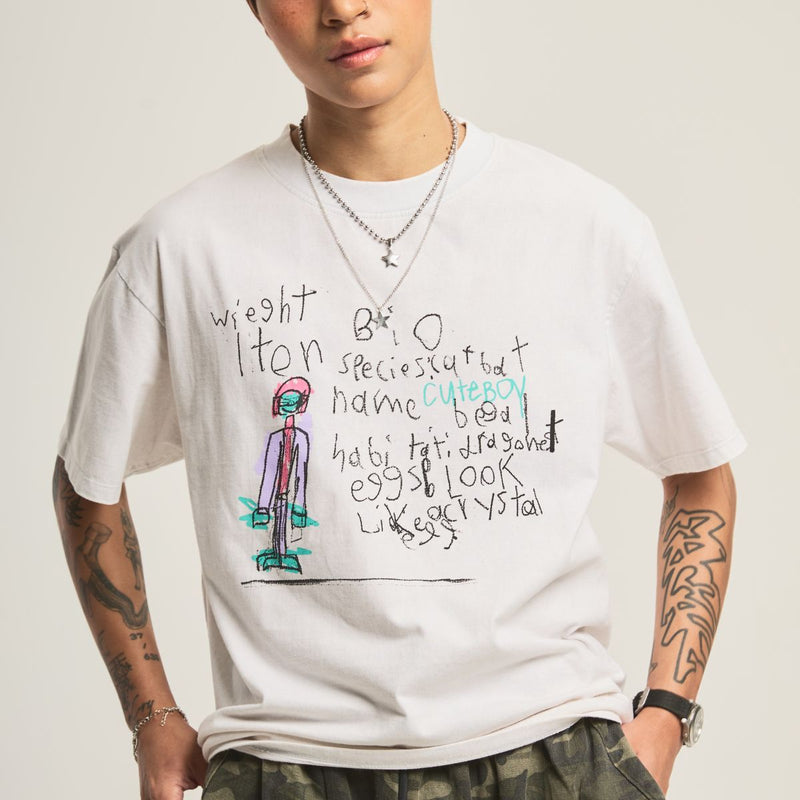 Queen Cat Bat [Washed White] T-Shirt