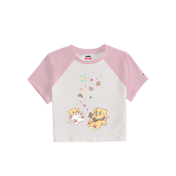 Cosmic Star Kimkimo [Pink/White] Baby Tee