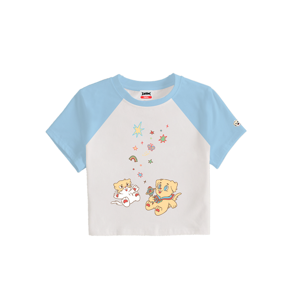 Cosmic Star Kimkimo [Blue/White] Baby Tee