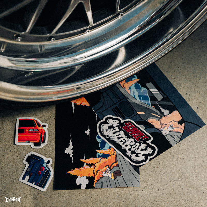 CuteBoy x Streetmetal Sticker and Air Freshener Set