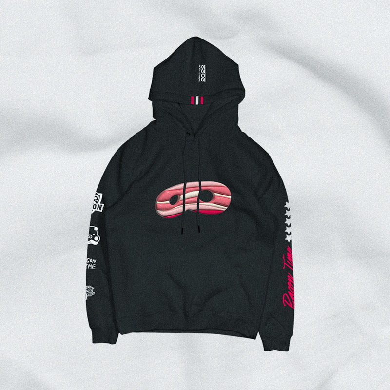 Bacon Time "Nice To Eat You" Black Hoodie