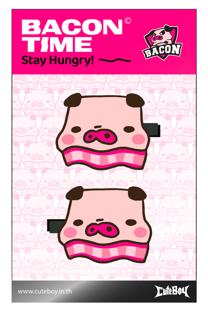 Bacon Time Hair clip
